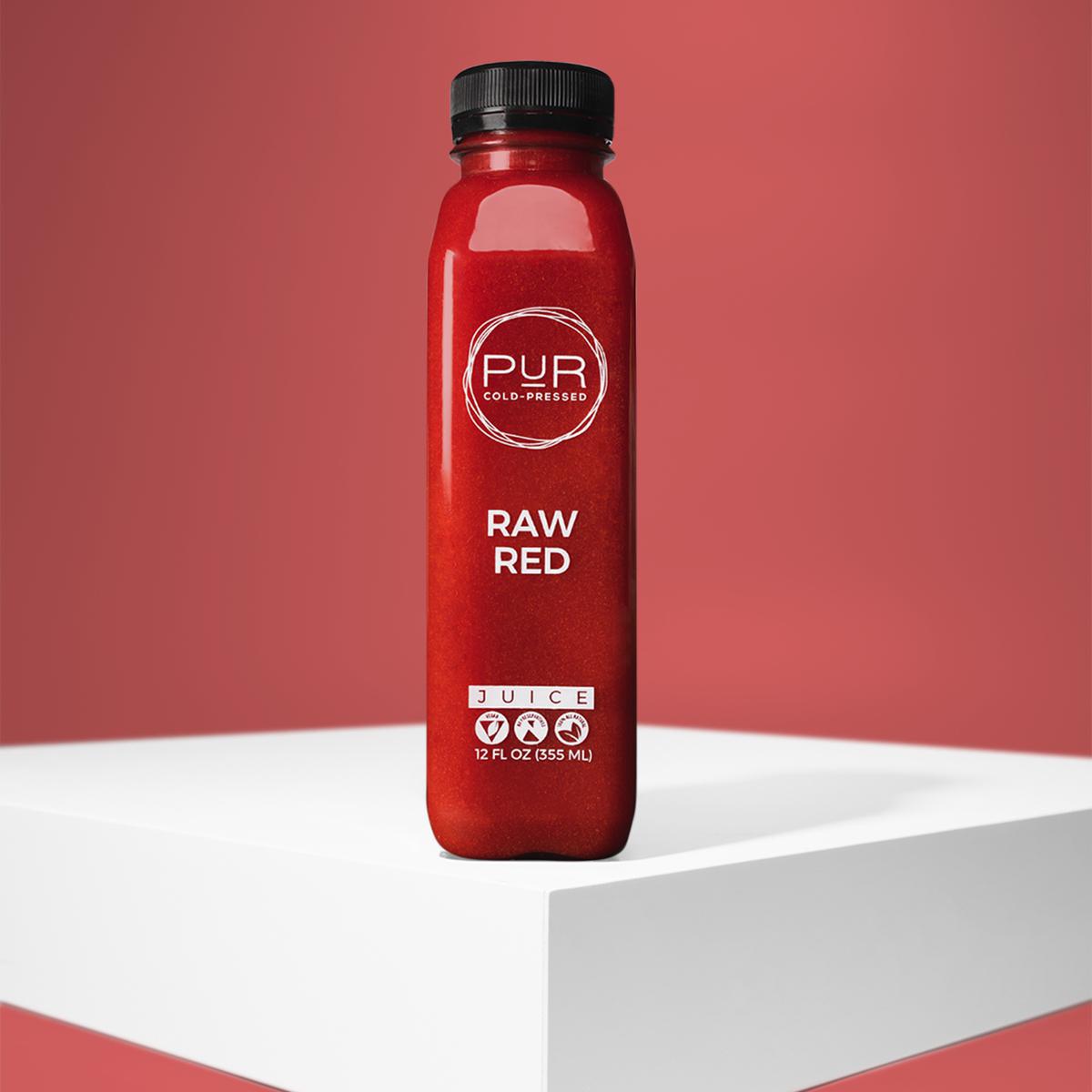 PUR juice cleanse cold pressed juice RAW RED COLD PRESSED JUICE Raw Red Beet Ginger Juice | Cold-Pressed Juice Cleanse | PUR Individual Juice